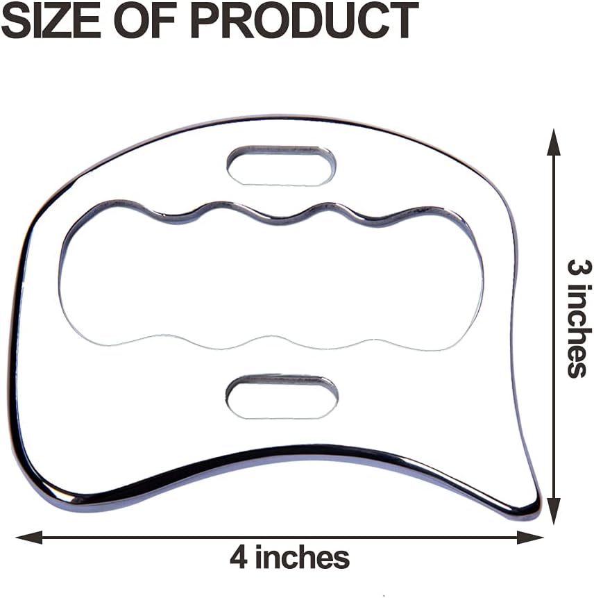 FeelFree Sport Stainless Steel Gua Sha Scraping Massage Tool-Muscle Scraper - Soft Tissue Mobilization,Physical Therapy for Back, Legs, Arms…