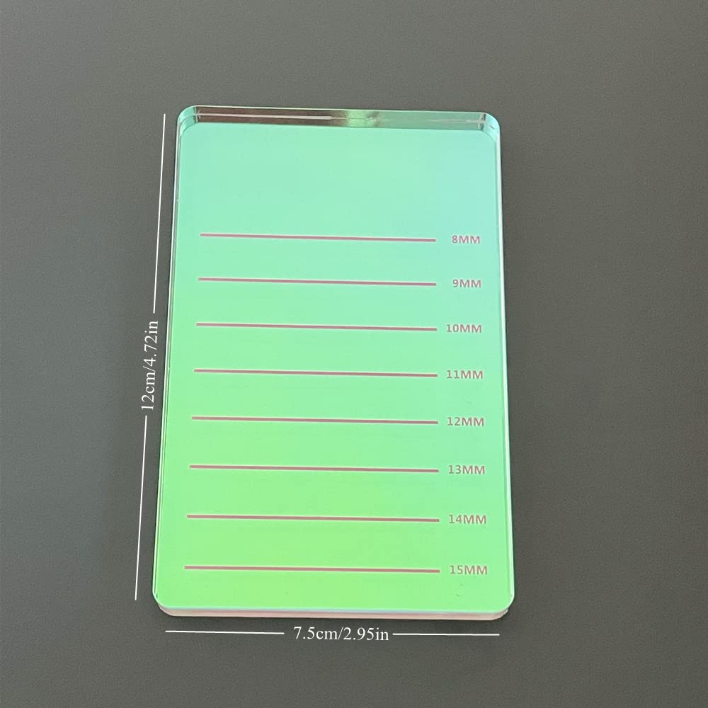 Grafting False Eyelash Acrylic Extension Pallet, Eyelash Extension Glue Tweezers Plate Pad Makeup Palette Individual Training Tools (Dazzling 4.72x2.95inch)