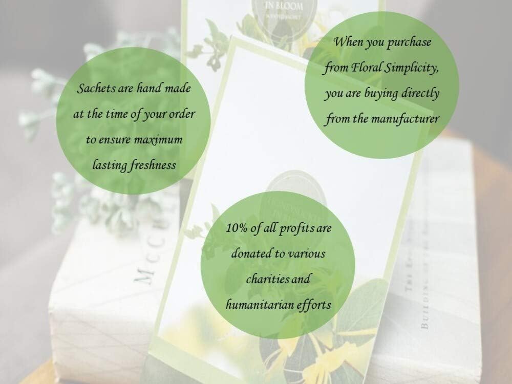 Floral Simplicity Frost Scented Sachets Pack of 3, Fall & Winter - Long-Lasting Scented Bags, Home Fragrance & Deodorizer, Air Freshener & Deodorizer for Closet, Room, or Cars, Made in USA