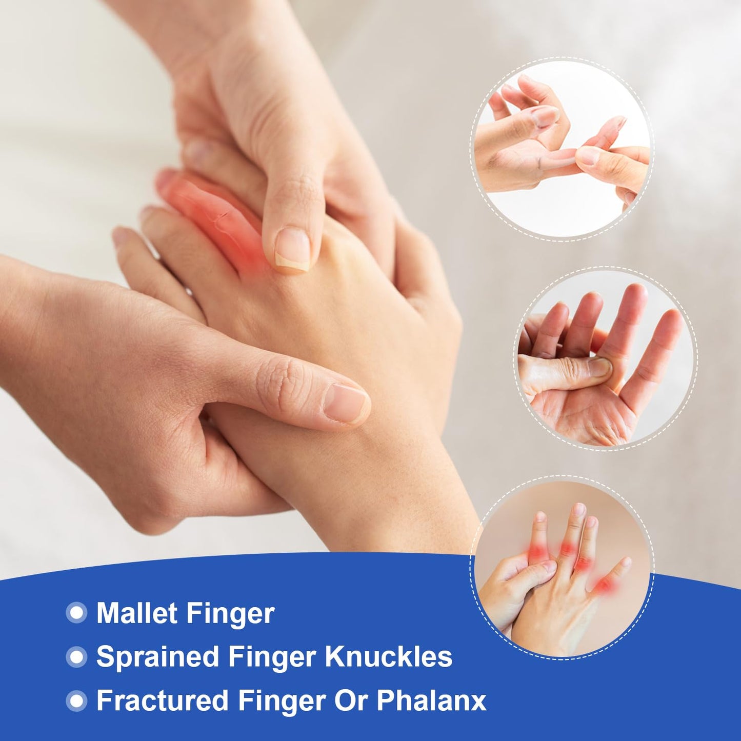 Finger Braces, Trigger Finger Splints for Straightening, Mallet Finger and Broken Finger, Finger Straighteners Provide Support and Relieve Pain - Khaki