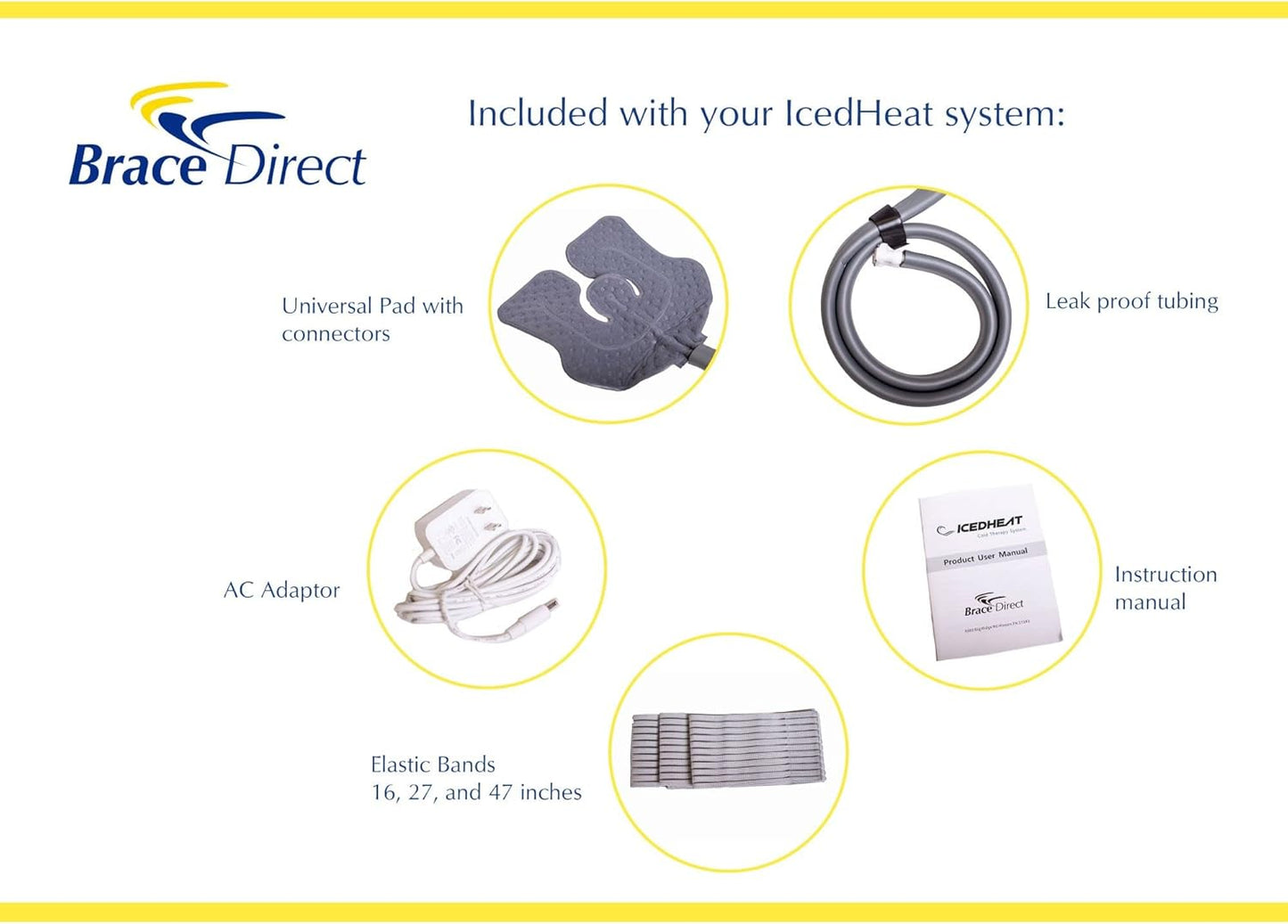 Digital IcedHeat Hot and Cold Therapy Machine with Universal Pad - Circulating Cryotherapy System for Knee, Shoulder, Back, Arthritis, and Post-Surgery Recovery by Brace Direct