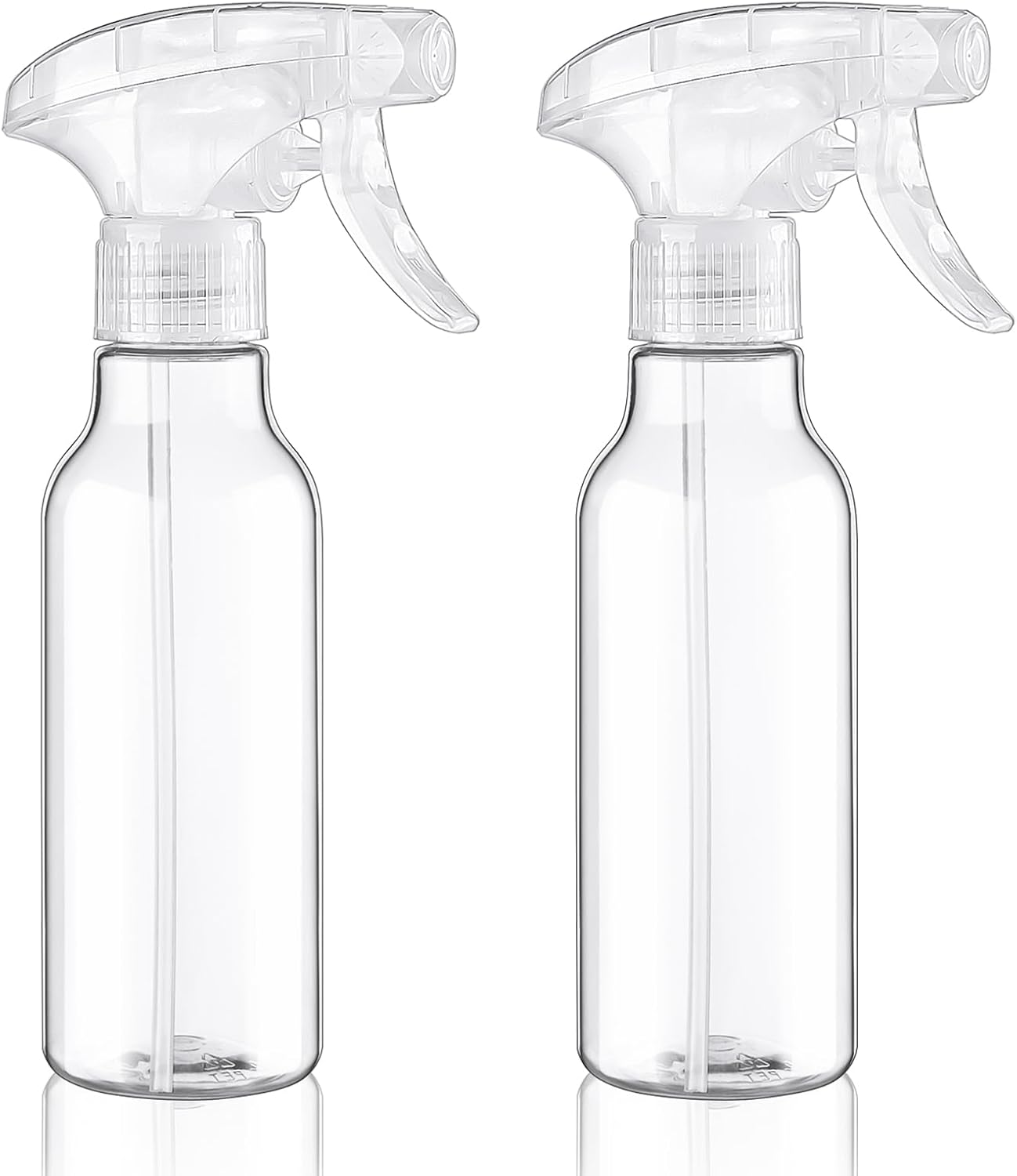 Cosywell Plastic Spray Bottles 8.8oz/260ml 2 Pack Empty Spray Bottle for Cleaning Mist/Stream Heavy Duty Water Spraying Bottle for Cooking Solutions Essential Oils Hair Care(Clear)