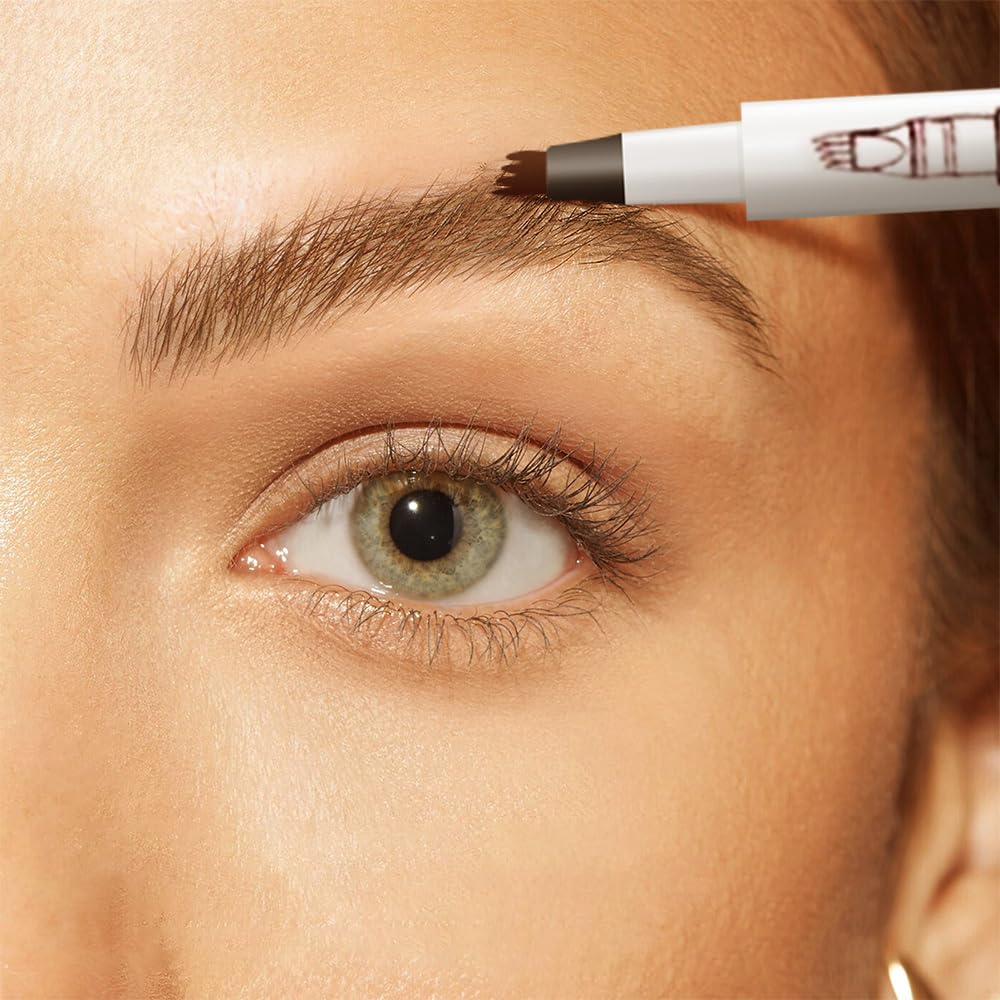 2025 Upgrade Waterproof Brow Pencil with Micro-Fork Tip,3D Magic Eyebrow Pencil 4-Head Split Waterproof Long-lasting Eyebrow Pencil,Natural Makeup Fine Stroke Eyebrow Tattoo Pencils (Light Brown)