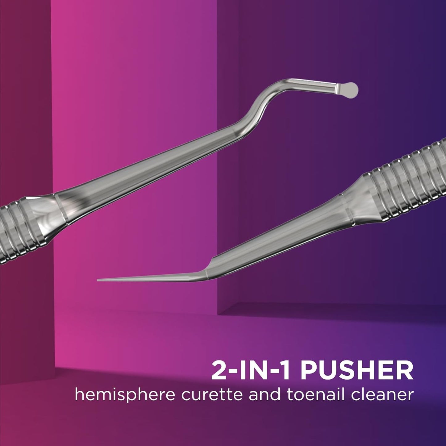 Staleks Pro Expert 20 Pedicure Curette Type 1 – Hemisphere Curette and Toenail Cleaner – Stainless Steel – for Professional Pedicure