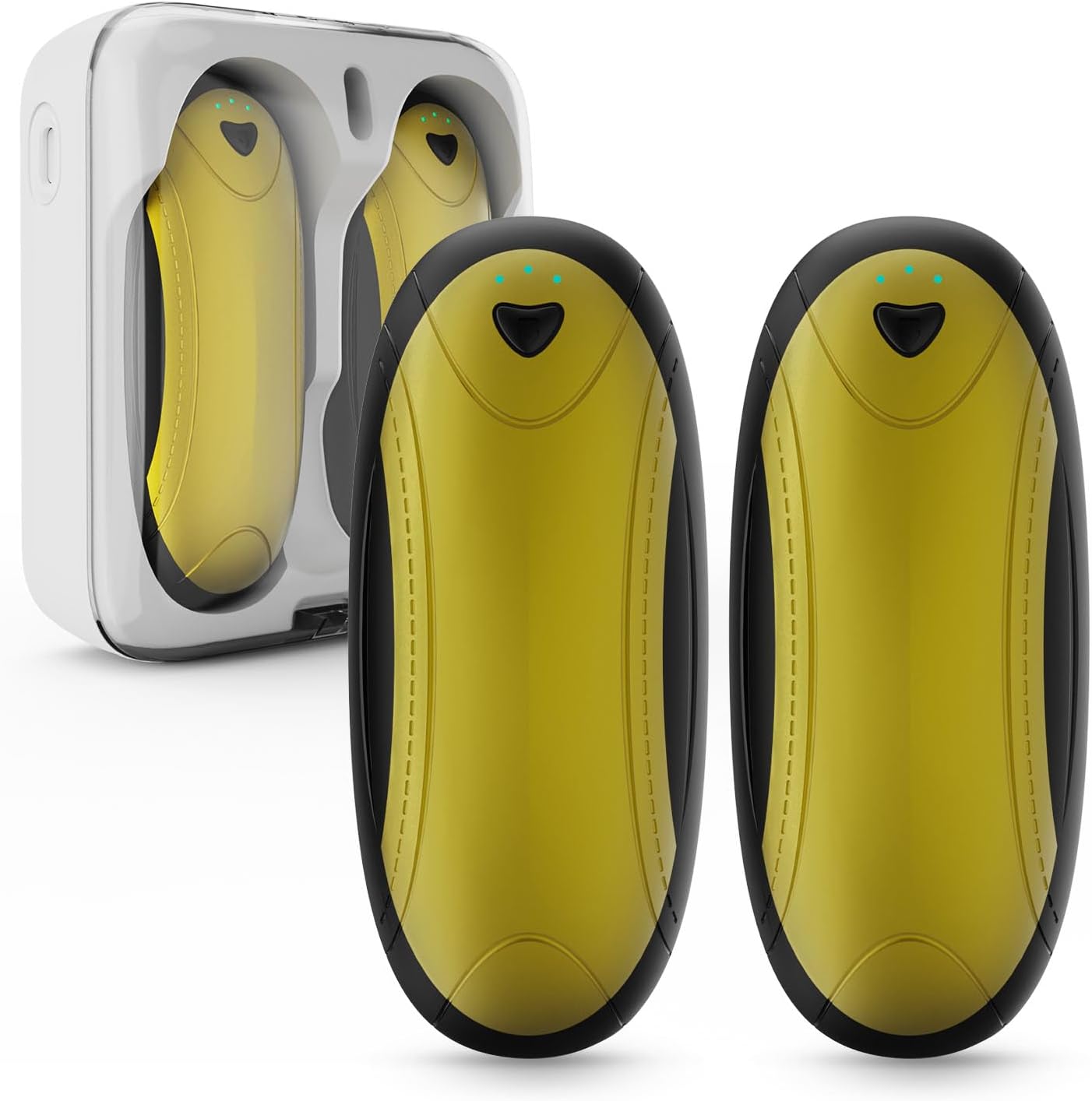 Hand Warmers 2 Pack with 10000mAh Charging Box,Portable Pocket Heater,24Hrs Long Safe Heat,Outdoor, Travel, Golf, Hunting, Camping,Gifts for Men Women