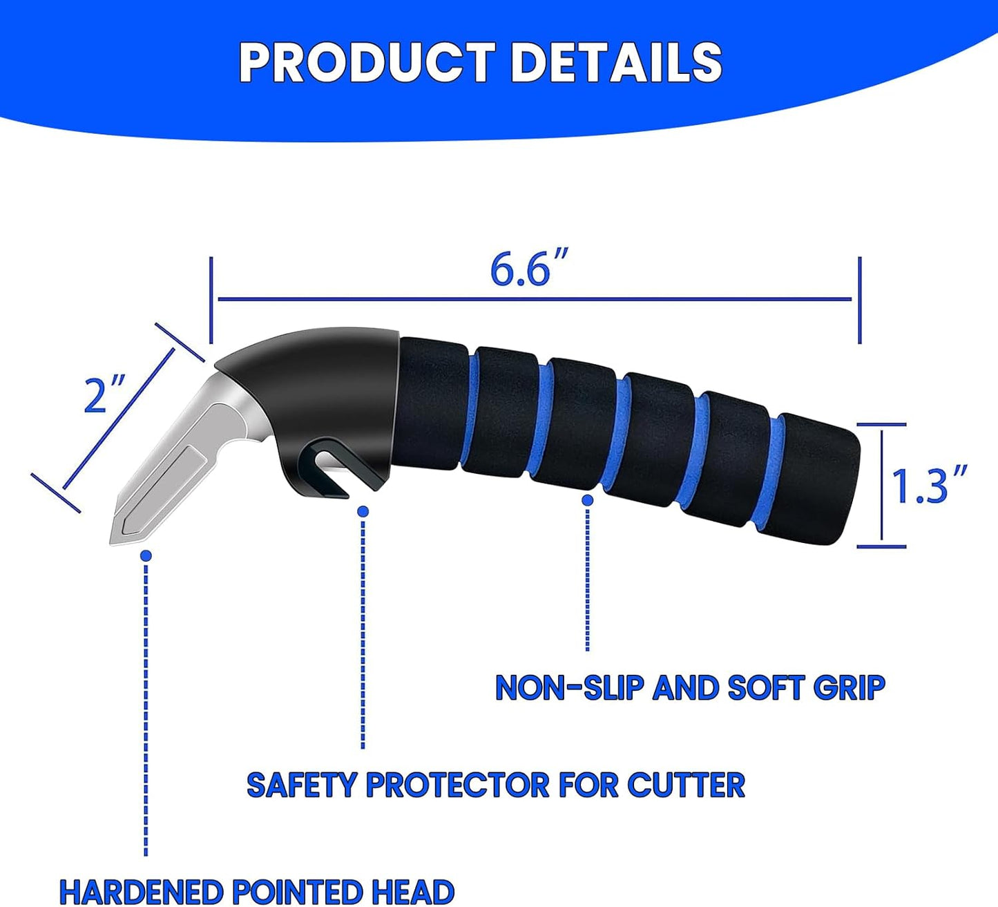 Car Handle Assist for Elderly - Car Door Handle for Elderly & Seniors & Handicap - Multifunction Car Armrest Portable Bar（2Pack Blue and Strap）