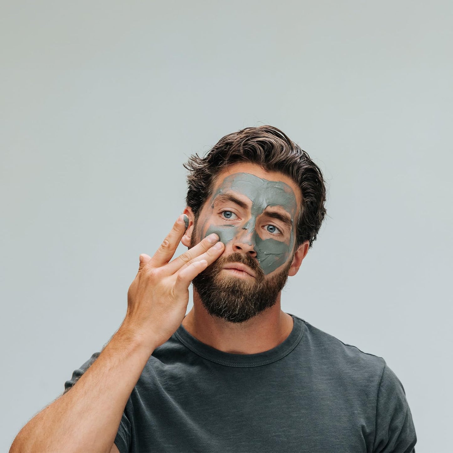 Caldera + Lab The Deep | Men's Organic Hydrating Clay Face Mask for Dry, Sensitive, & Normal Skin – Vegan, Natural & Antioxidant Packed Exfoliating Skincare Facial Treatment