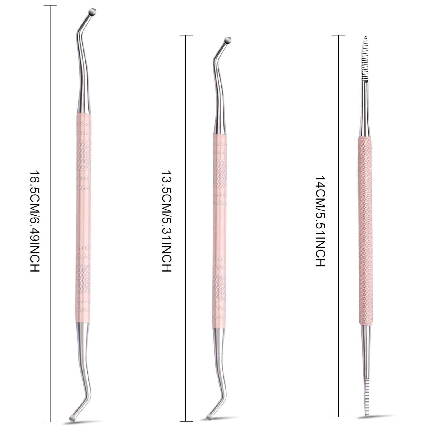 Teenitor Pedicure Tools for Feet, Toenail File and Lifters, Ingrown Toenail Removal Kit Pain Relief (Pink)