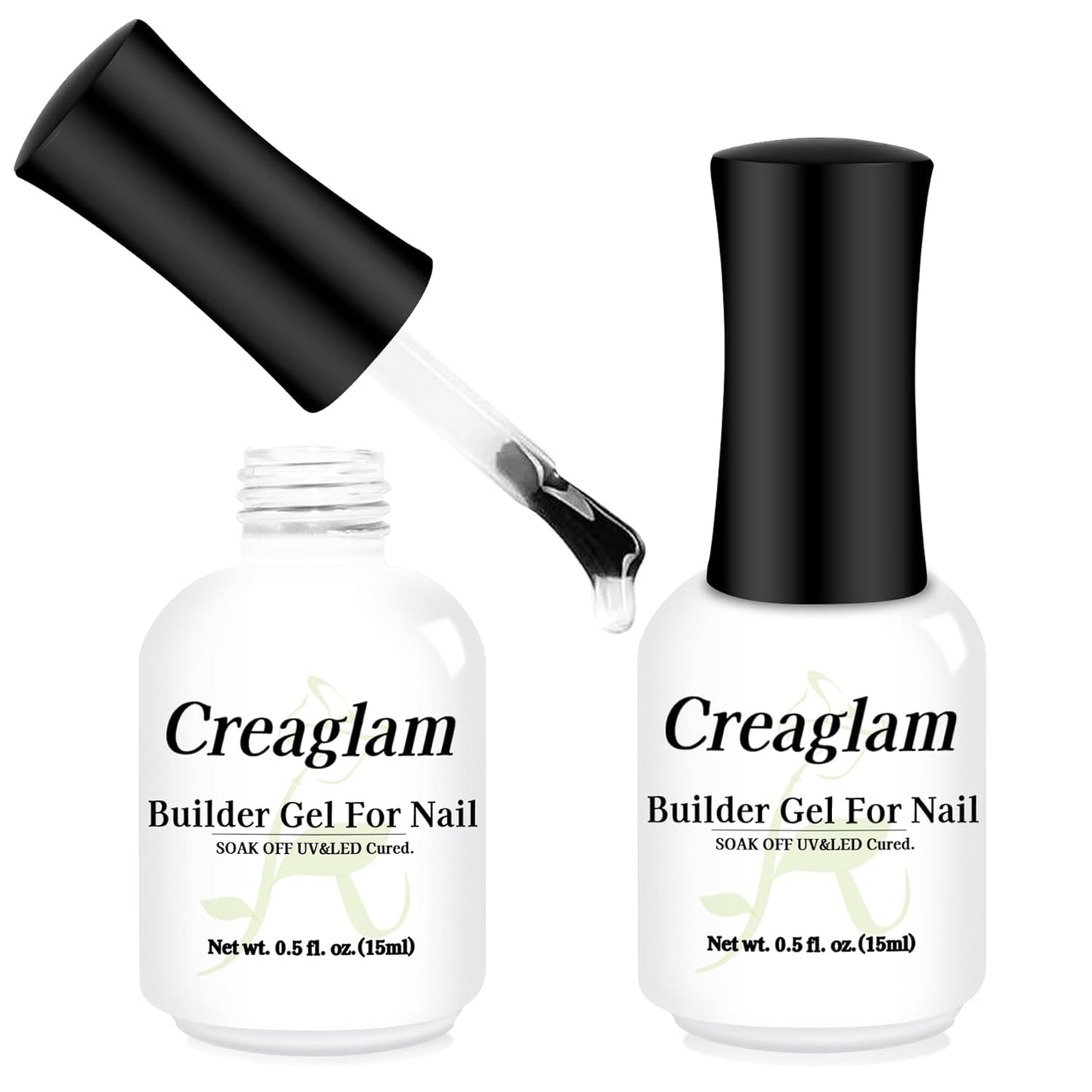 Women Builder Gel for Nails: 2Pcs 7 in 1 Clear Builder Nail Gel Set for Fast Nail Art Set DIY Home Manicure - 15ml Extension Strengthener for Nails Art Design