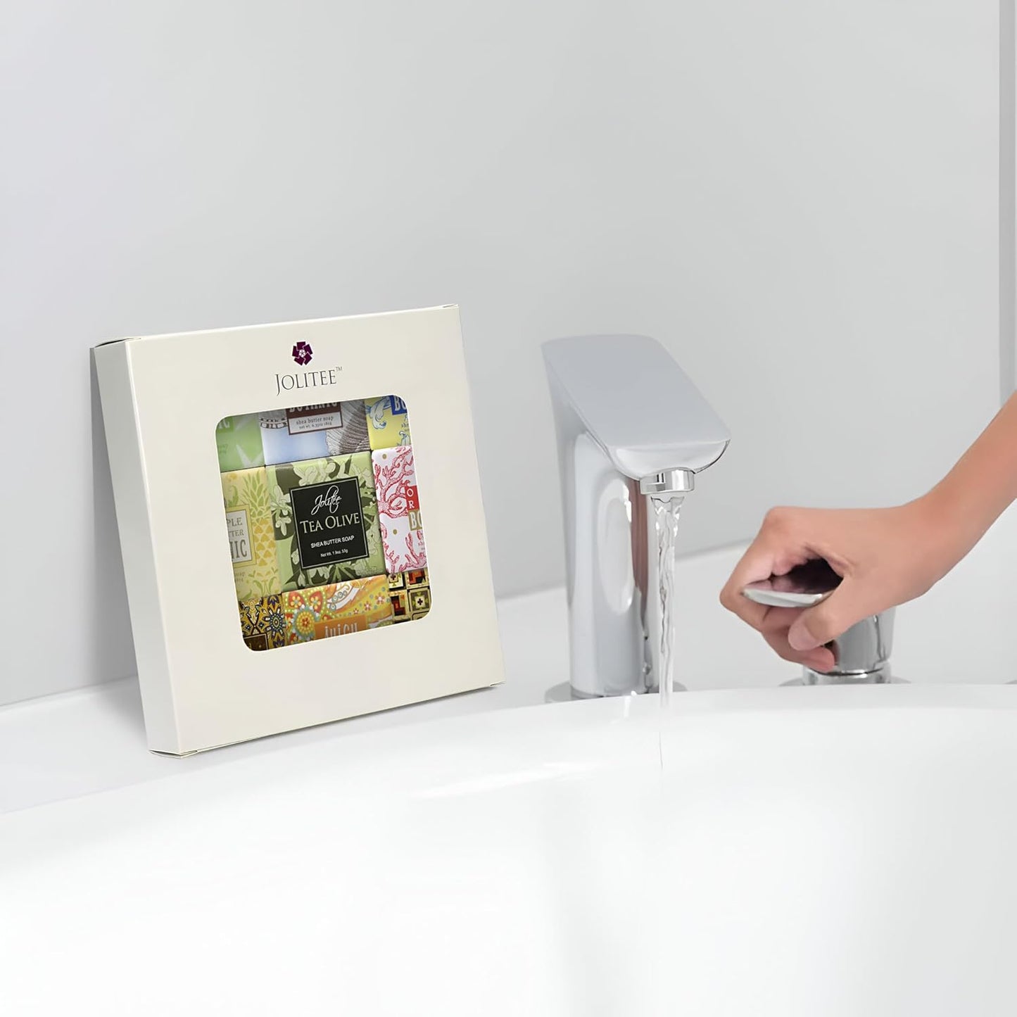 French Milled Botanical Soap Sampler Set of 9 - Individually Wrapped Vegetable-Based Mini Soaps with Essential Oils, Shea Butter, and Natural Extracts (Beach Scents)