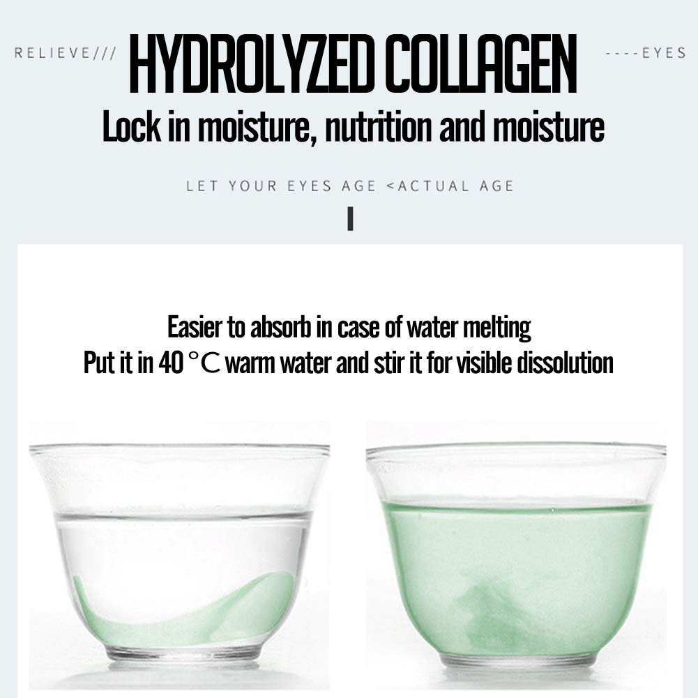 Collagen Eye Gel Pads, Green Tea Under Eye Patches, Firming Eye Mask, 30 Pairs Collagen Eye for Eye Moisturizing, Dark Circles, Wrinkles, Fine Lines, Under Eye Bags