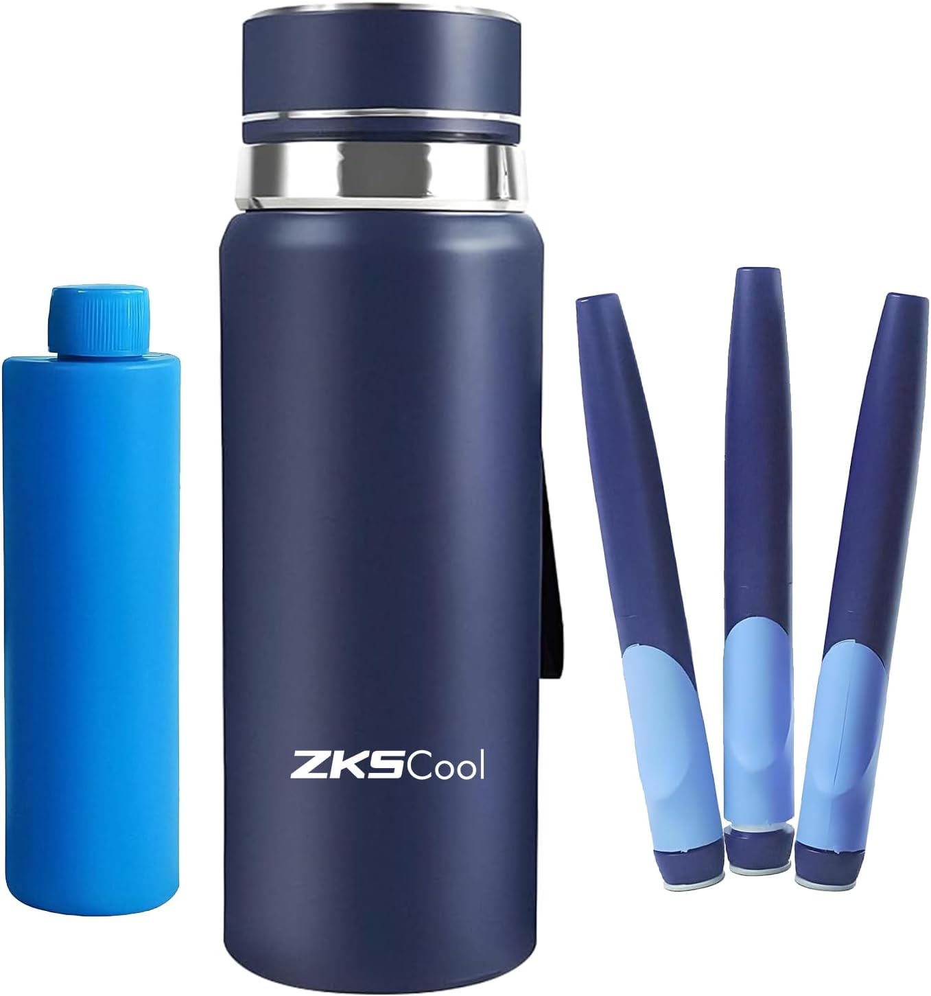 Insulin Cooler Travel Case – TSA Approved 24H Medication Cooler, Large Capacity Fits 3–5 Pens with Reusable Ice Pack – Lightweight Diabetes Travel Bag for Medications (Blue)