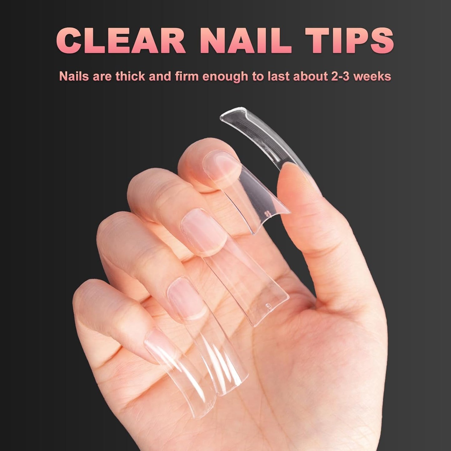 Ranrose Duck Nail Tips - 120pcs Extra Long Duck Feet Style Full Cover False Nail 12 sizes XXL Clear Press on Nail for Acrylic Nails Professional Y2K Nail Salon