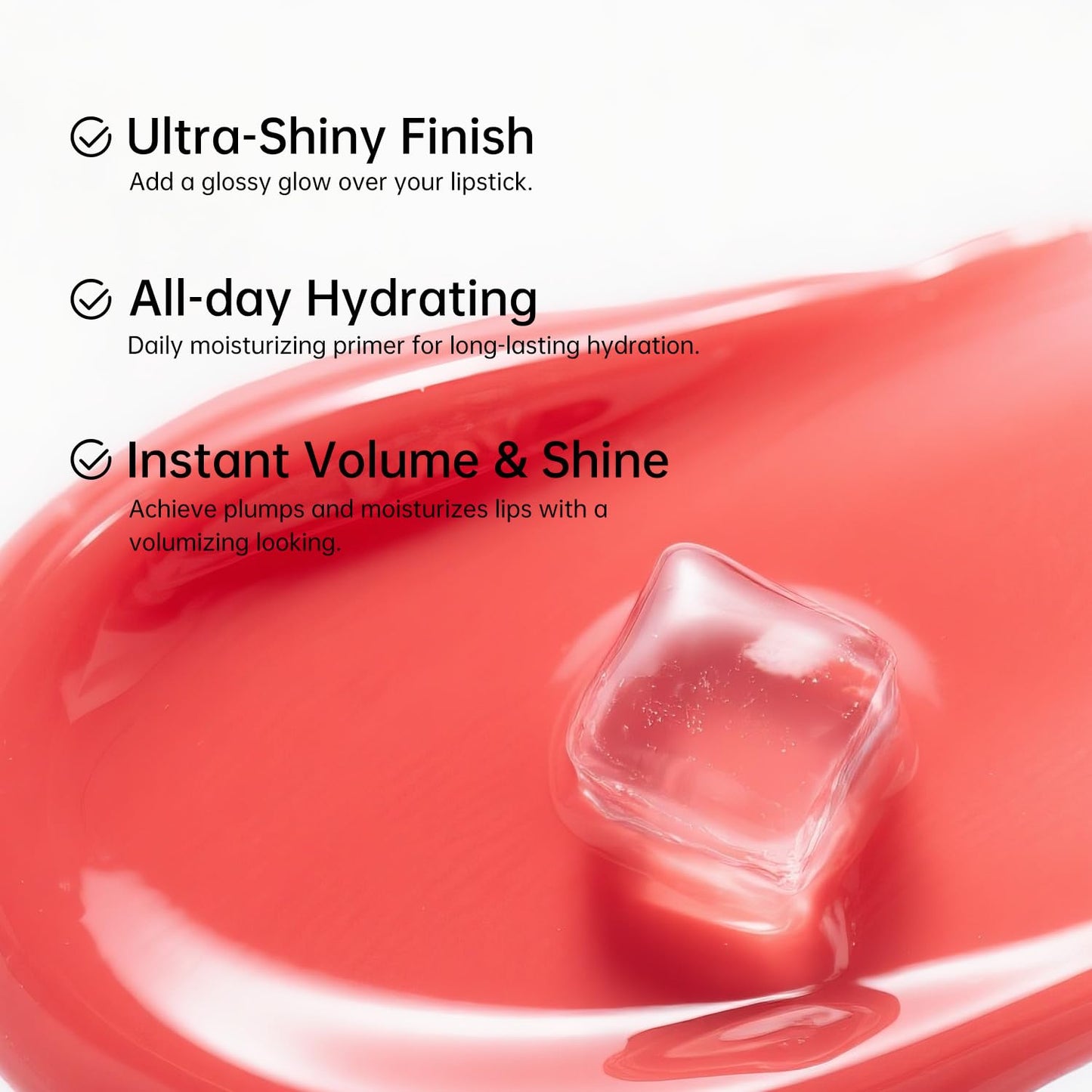 Catkin Lip Plumper Gloss, Tinted Lip Serum with Hyaluronic Acid & Jojoba Oil, Non-sticky Volumizing Hydrating Formula for a High Shine Maximum 3D Look, Plump & Soft Lips 0.12 Fl Oz - C07 Rose Agate