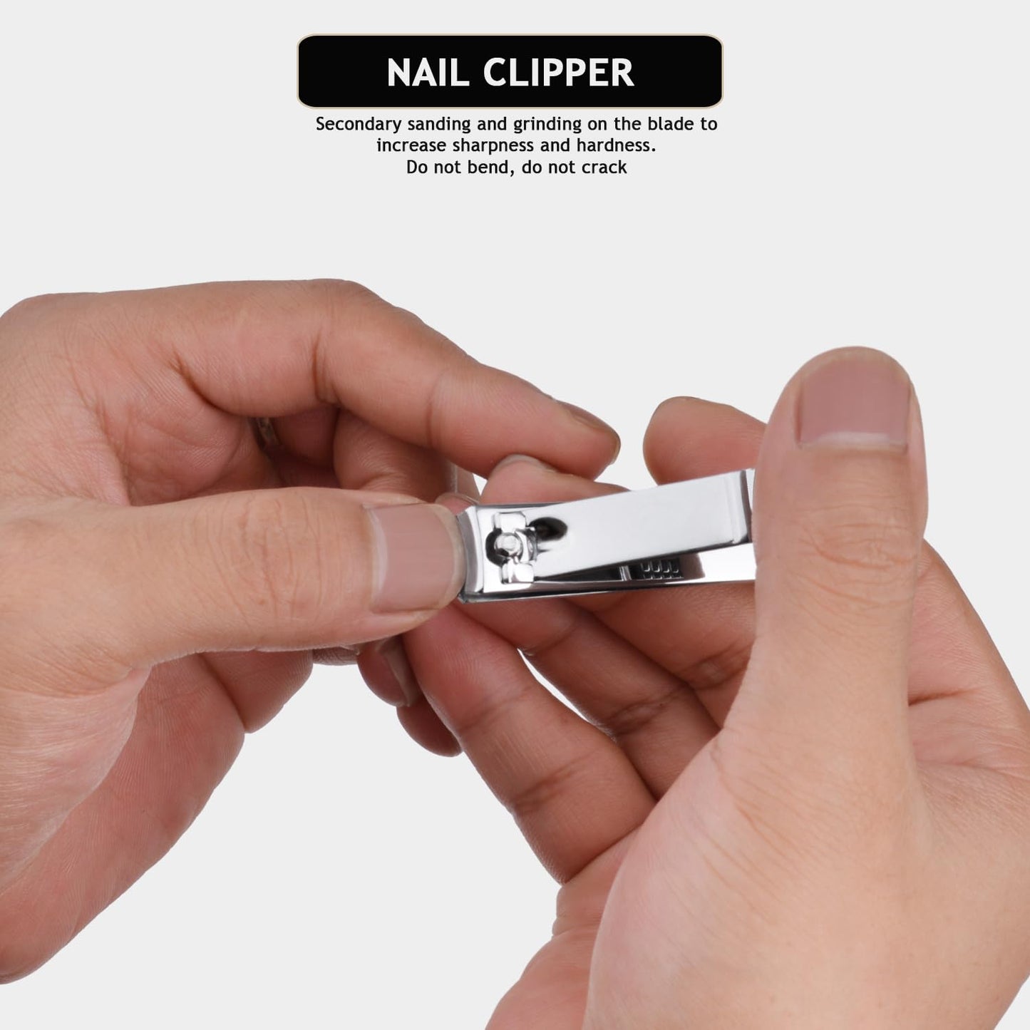 Travel Manicure Set Professional Nail Clipper Kit-5 Pieces Stainless Steel Manicure Kit, Women Men Grooming kit With Nail Care Tools Beauty Scissors Tweezers (Silver Blue)