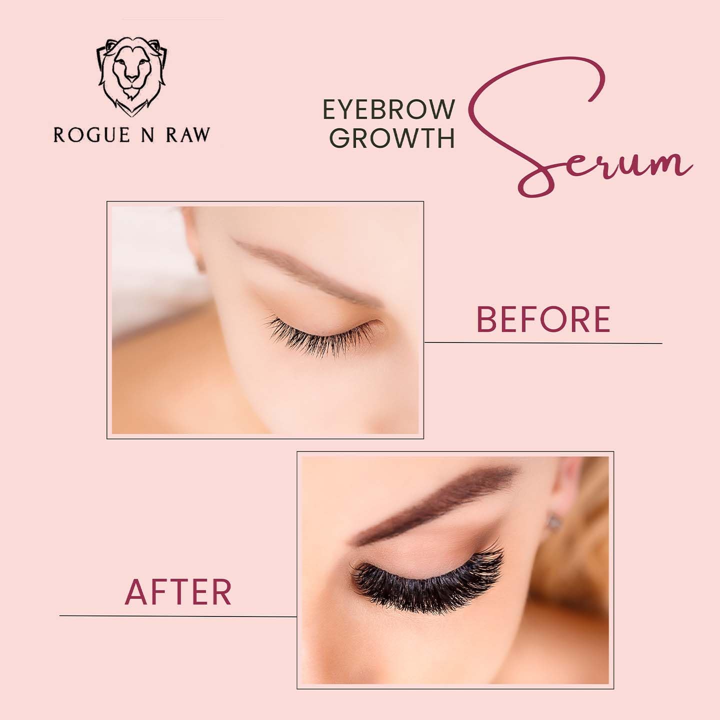 Eyebrow Growth Serum – 3ml Natural Ingredients Eyebrow Serum to Grow Thicker Brows, Eyebrow and Eyelash Enhancing Serum