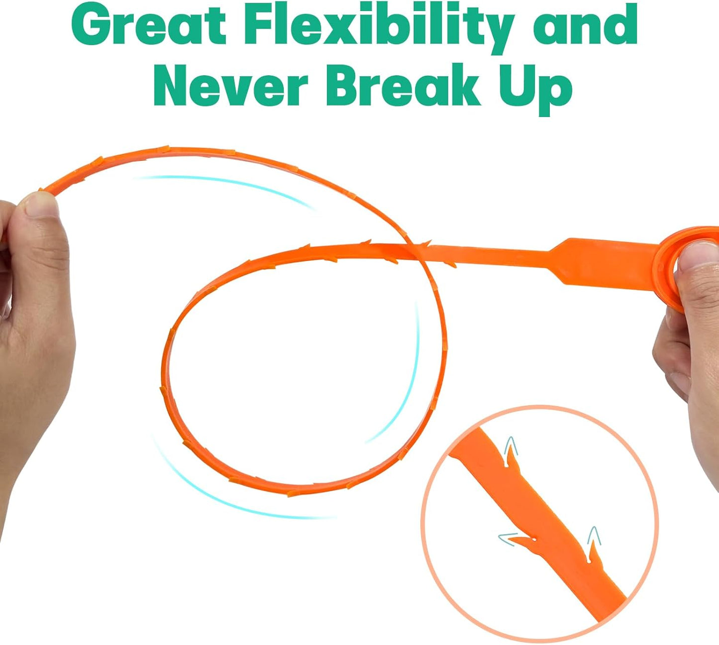 Drain Snake Hair Drain Clog Remover - 5 Pack Shower Snake Sink Unclogger Tool with Exquisite Packaging (Orange)