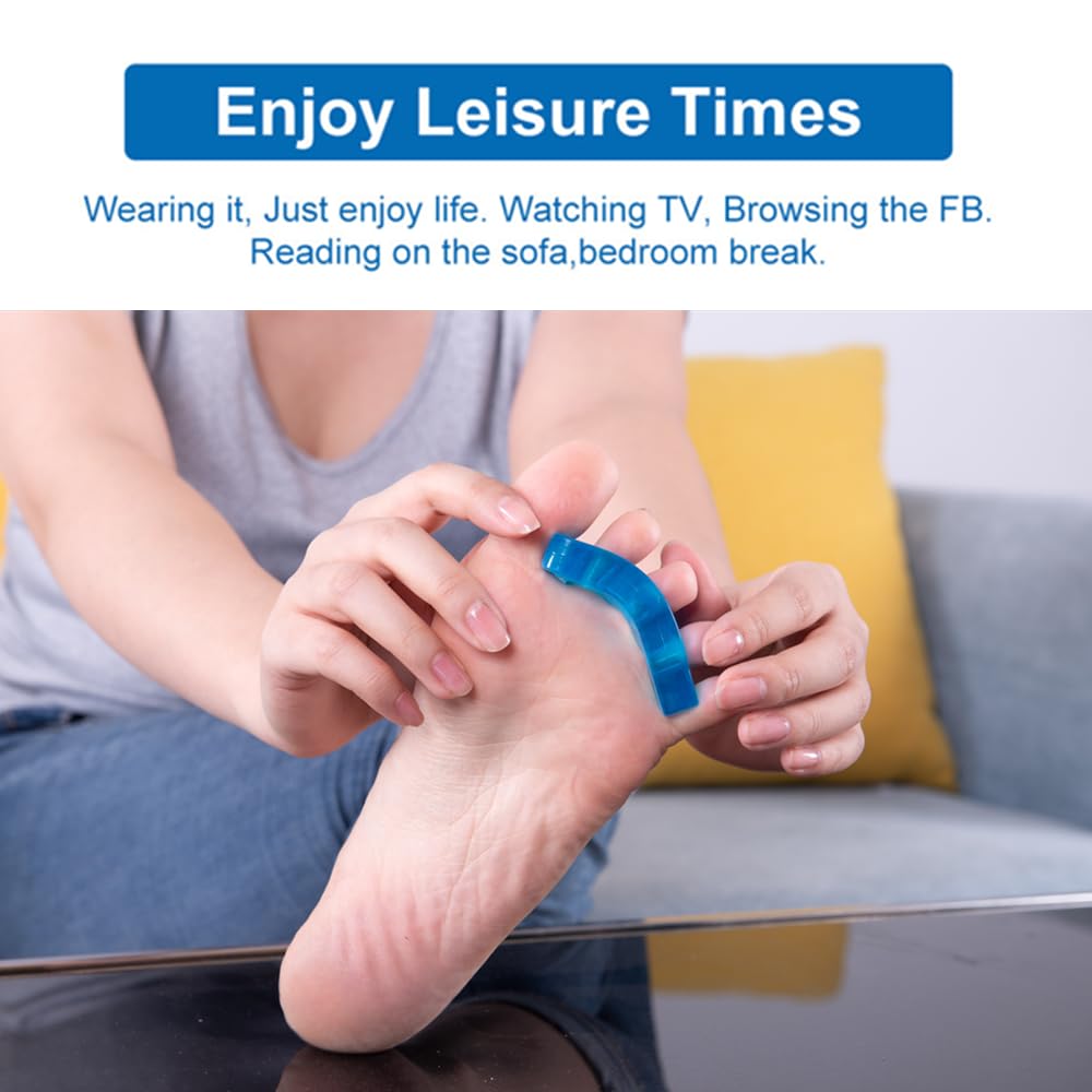 Toe Separators for Bunion Relief & Nail Polish Application - Orthopedic Gel Toenail Dividers, Pedicure Kit with Repeatable & Washable Toe Spacers, Soft Gel Tools