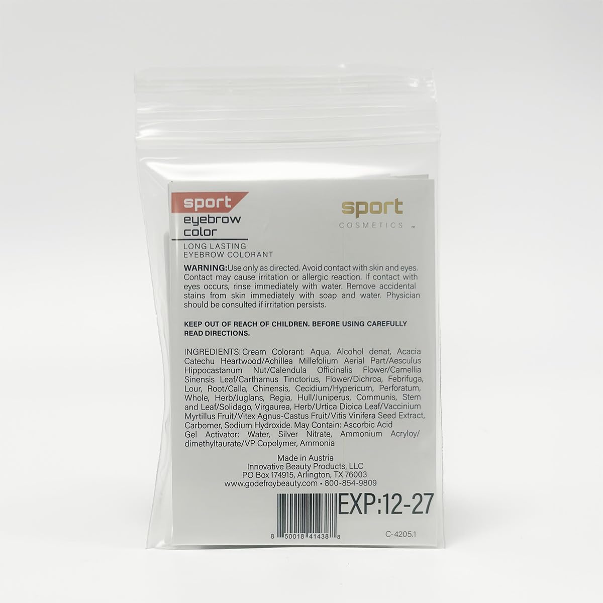 Eyebrow Color For Women, 3 Application Kit, Light Brown