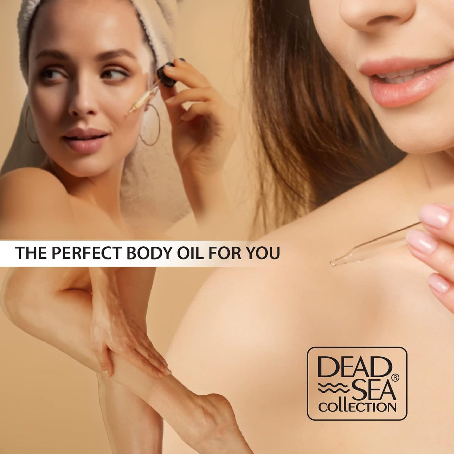 Dead Sea Collection Body Oil with Argan - Dry Skin Moisturizer and Hydrating Massage - Nourishing Bath Oil - Increase Skin Elasticity and Provide Anti-Aging Support for Face and Body (4 fl.oz)