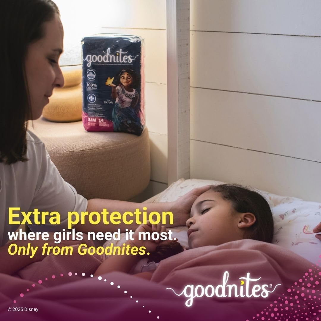 Goodnites Girls' Nighttime Underwear, Size XXL (120-165 lbs), 54 Ct, Packaging May Vary
