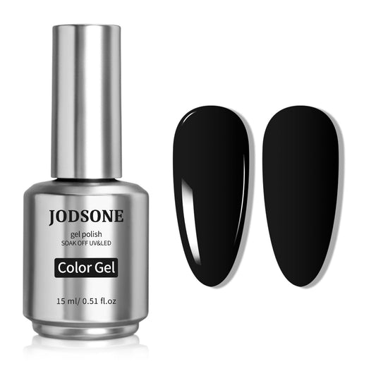 JODSONE 15ml Black Gel Nail Polish Gel Polish Black Soak Off Led Gel Polish Nail Art Manicure Salon Diy At Home