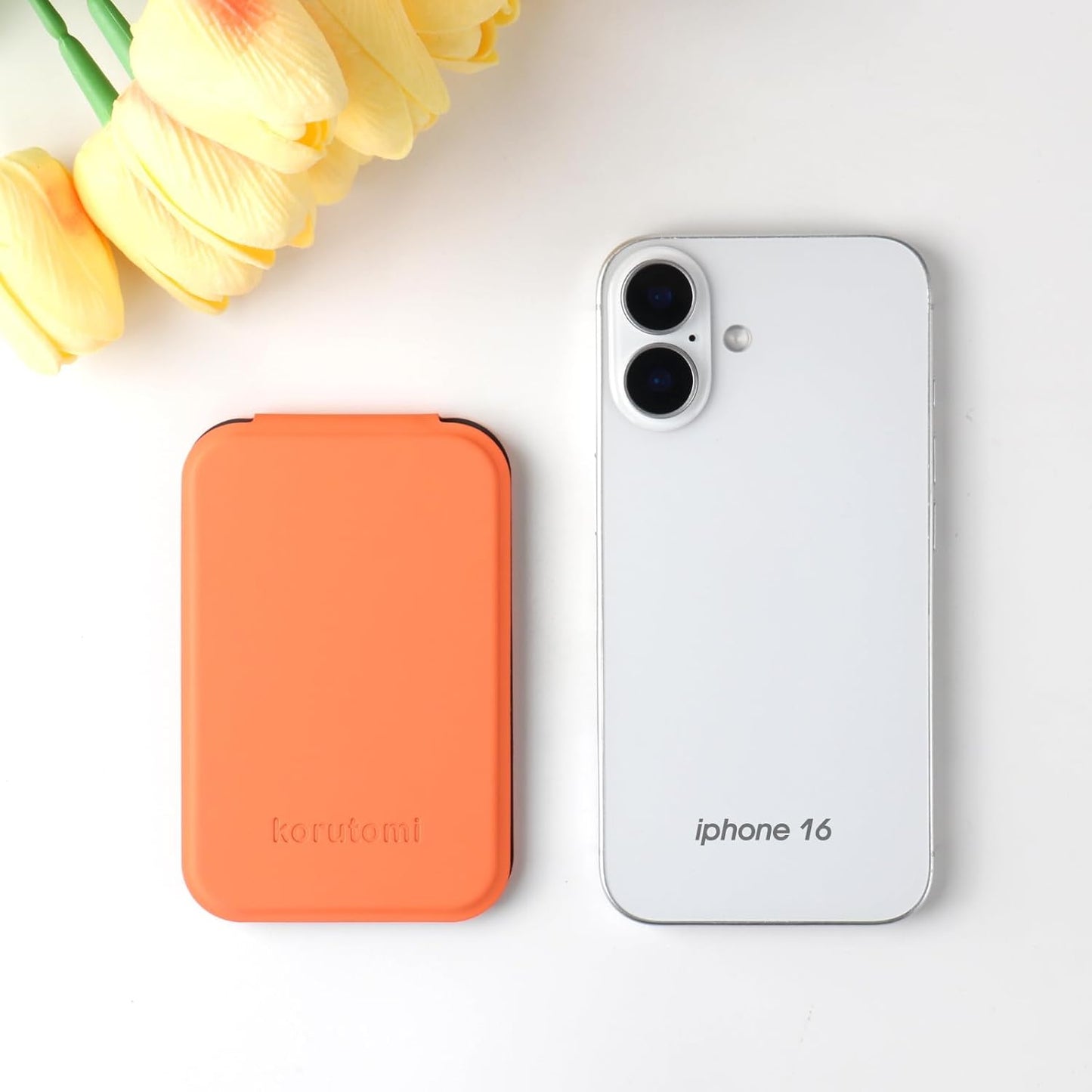 Hand Mirror,Ultrathin Ultralight, Portable, Folding, Handheld, Compact Travel Mirror for Camping,Home,Office,Small Mirror for Pocket and Purse,Good for Gift (Orange)