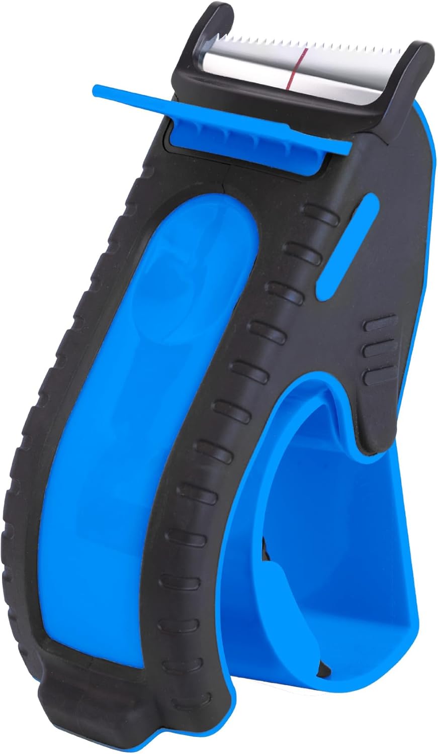 Heavy Duty Shipping Tape Dispenser: TENDO° Premium Line – Reusable, Replaceable, Eco-Friendly 2’’ Master Piece Dispenser for Pros with Patented 10° Sloped Chromium Blades - P-2200 (4th Gen.)_SkyBlue