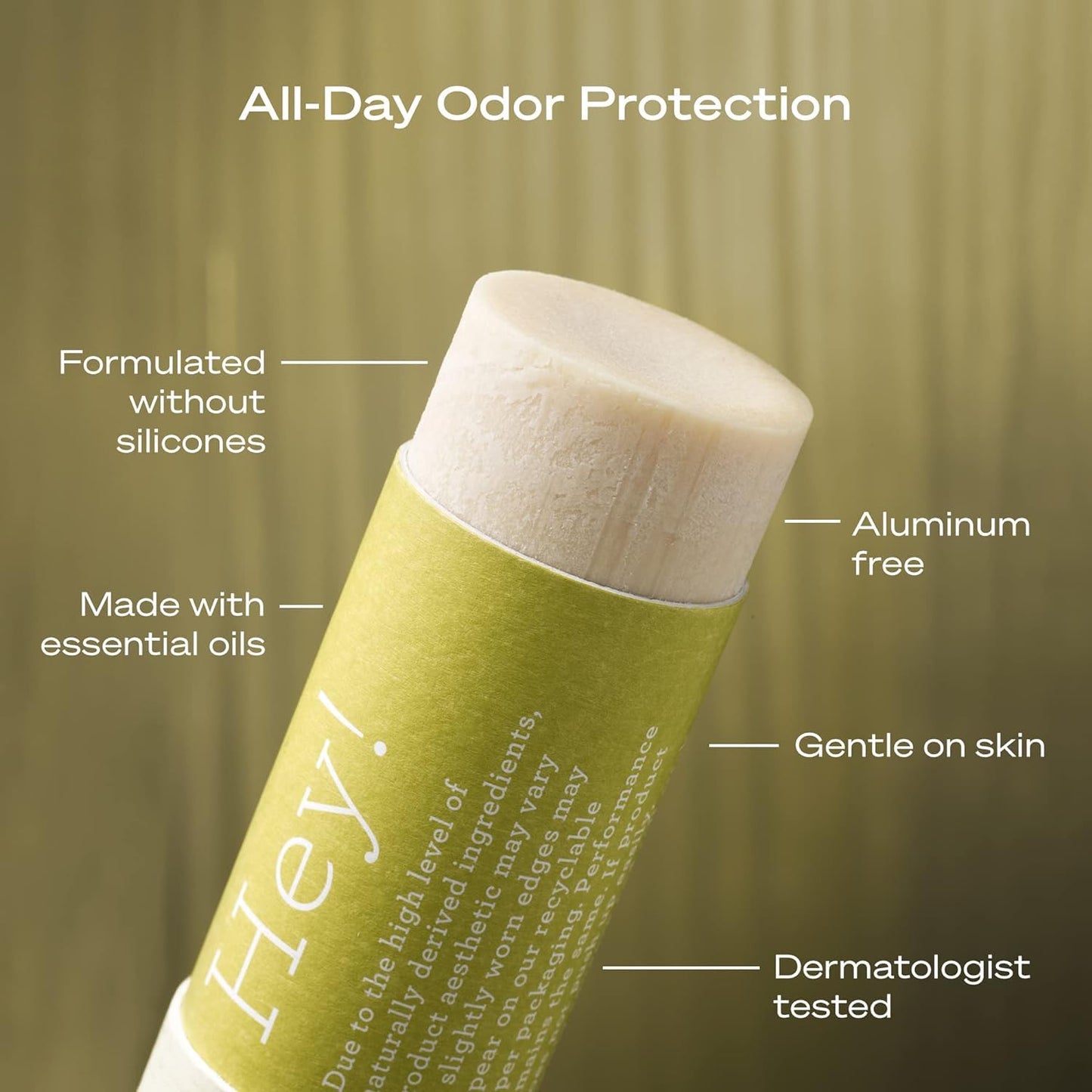 Hey Humans Deodorant, Aluminum Free Deodorant for Women and Men, Contains Naturally Derived Ingredients, All Day Odor Control, Refreshing Essential Oils, Earth Friendly Package, Cucumber Kiwi