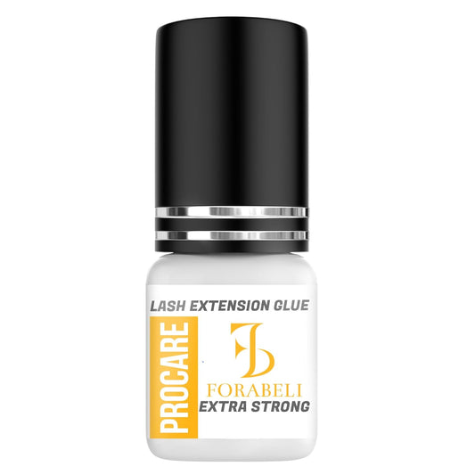 Forabeli Pro Care Lash Extension Glue, 1–2 Sec Fast Dry, 8 Week Retention, Advanced Bonding System, Professional Eyelash Extension Glue, Lash Adhesive for Eyelash Extensions