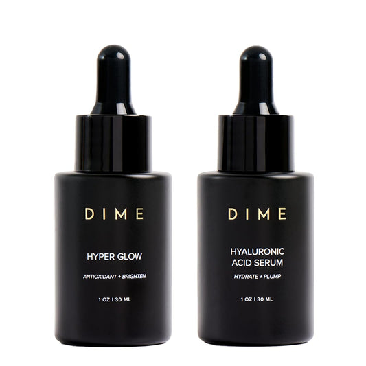 Dime Beauty Serum Set ($64 Value) - Includes Hyaluronic Acid + Hyper Glow Serum (30 ml Each)