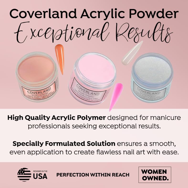 Tones Coverland Acrylic Nail Powder "Life Is Your Creation" - Limited Edition Acrylic Powder for Nail Design, Sculpting, and Masking Nail Bed Imperfections - (1.5 Oz)