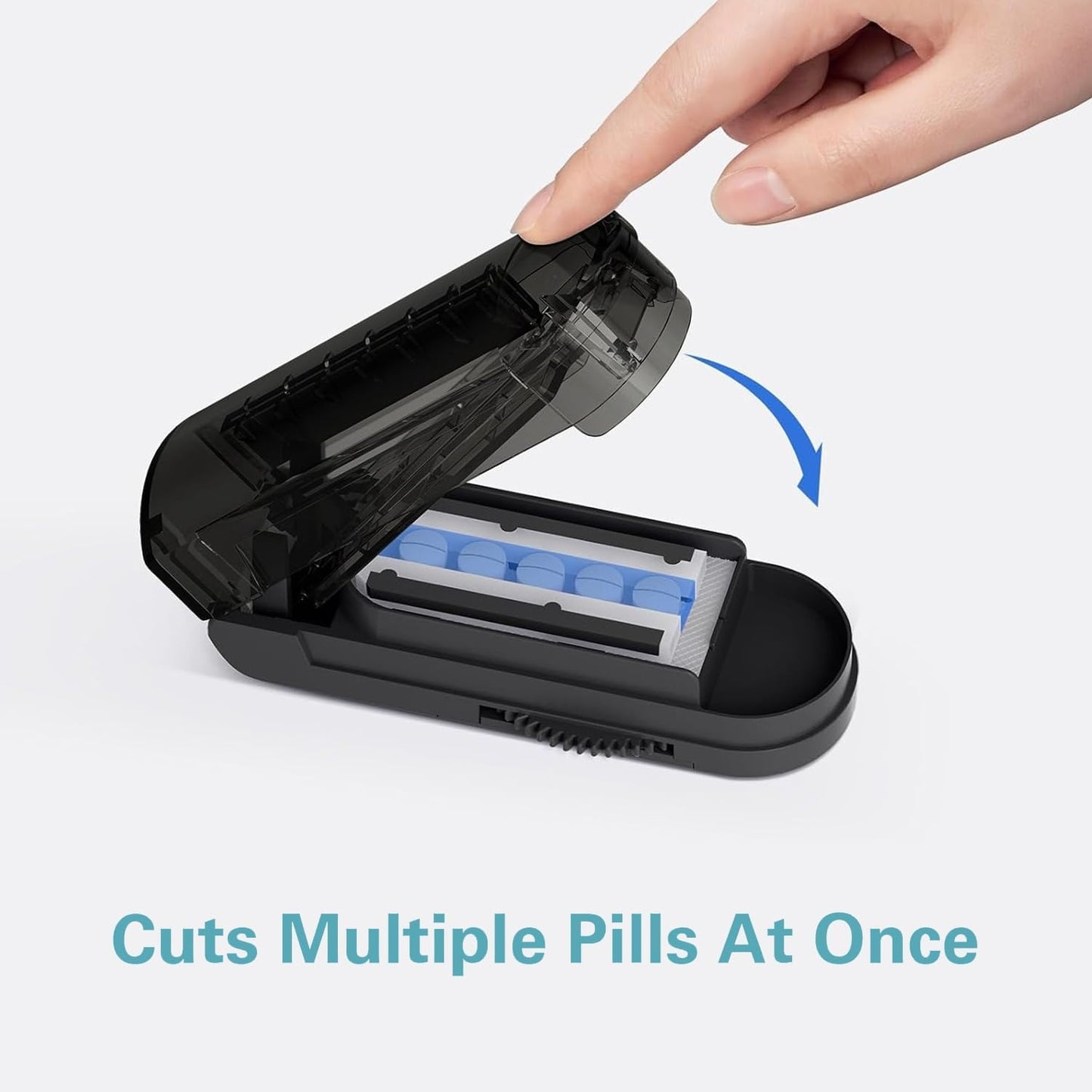 DEPAD Pill Cutter Splitter for Cutting Multiple Pills, Adjustable Pill Cutter Splitter for Small and Tiny Pills with Accurate Alignment, for Small or Large Tablets with Sharp Safe Blade