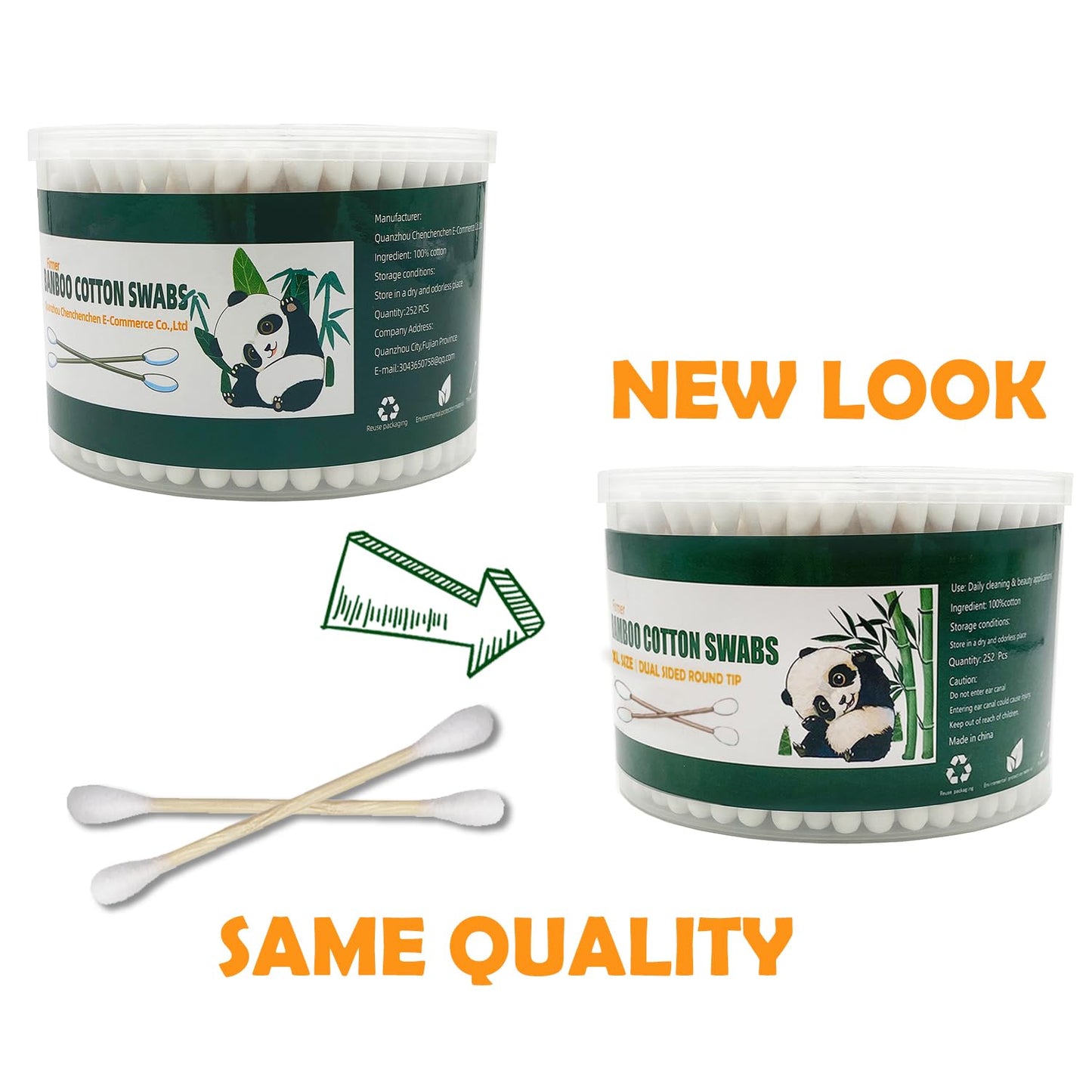 Thick Cotton Swabs,XL Size Natural Bamboo Cotton Buds,Organic Biodegradable, Large Double Tips Swabs, Extra Absorbent Cotton Swabs For Cleaning