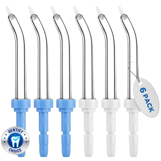 for Waterpik Replacement Heads, Replacement Tips for Waterpik Water Flosser, Suitable for Waterpik Accessories Replacement Tips, for PP-100E(6 Periodontal Tips)