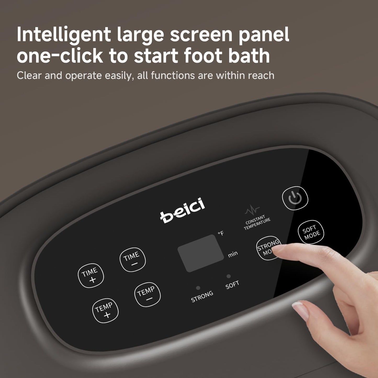 High Depth 14in Feet Foot Spa Electric Rotary Massage with PTC Heating System,Foot Bath with Timer Constant Temperature Control,Handle,and Six Set Electric Massage Balls