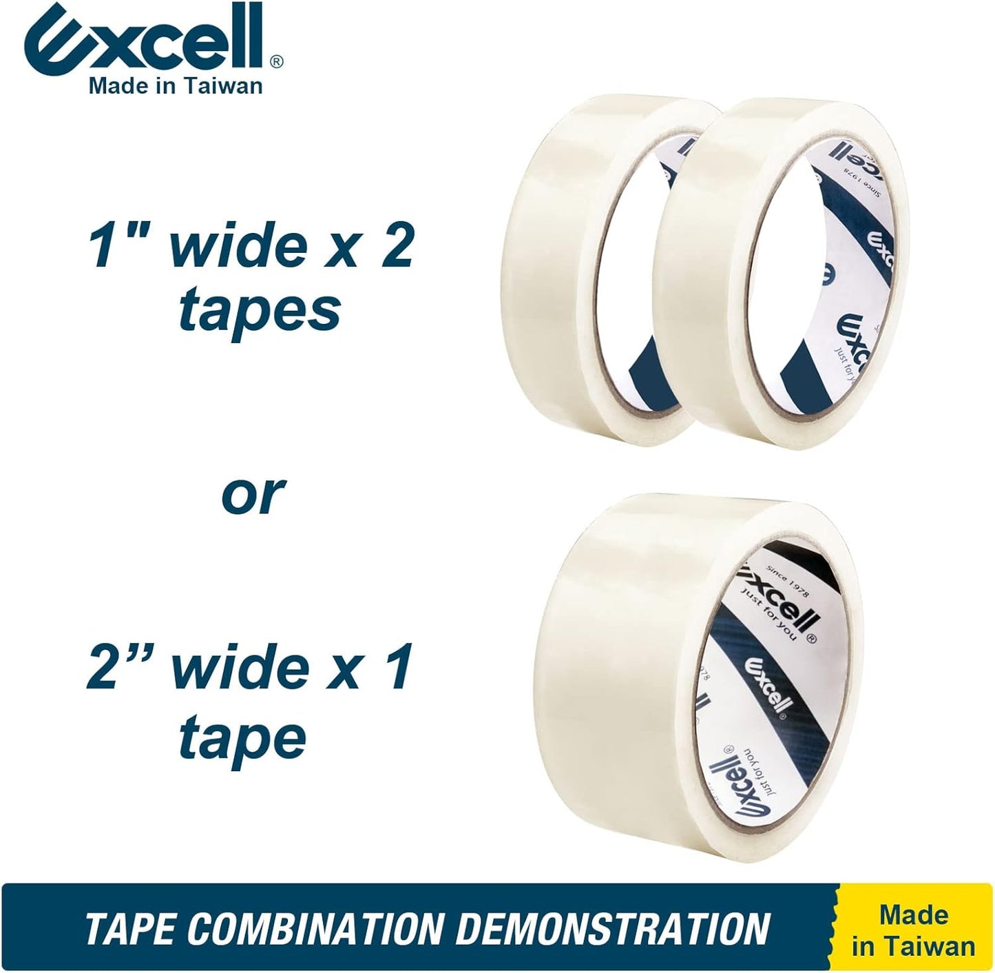 Excell ET-227 Heavy Duty Steel Desk Tape Dispenser (2" Wide) with Safety Blade Cover, Desk Top Dispenser for Home,Office, Shop, Retail Store and Warehouse Wrapping Purpose (2 Inch)