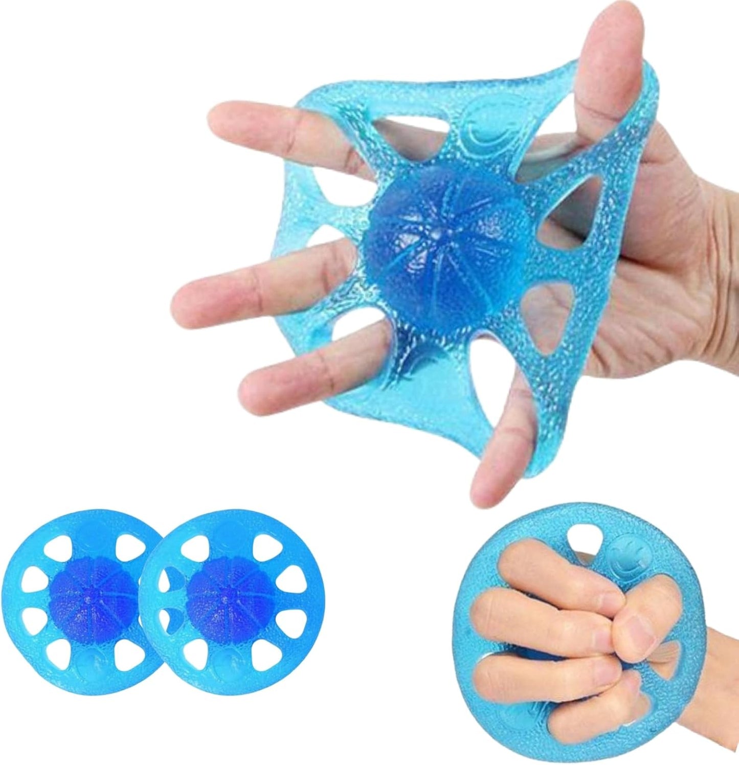 DEEYOTA Finger Exerciser and Hand Strengthener Rehab,Exercise Squeeze Ball for Hands,Grip Exerciser Hand Strengthener(2 Pcs)