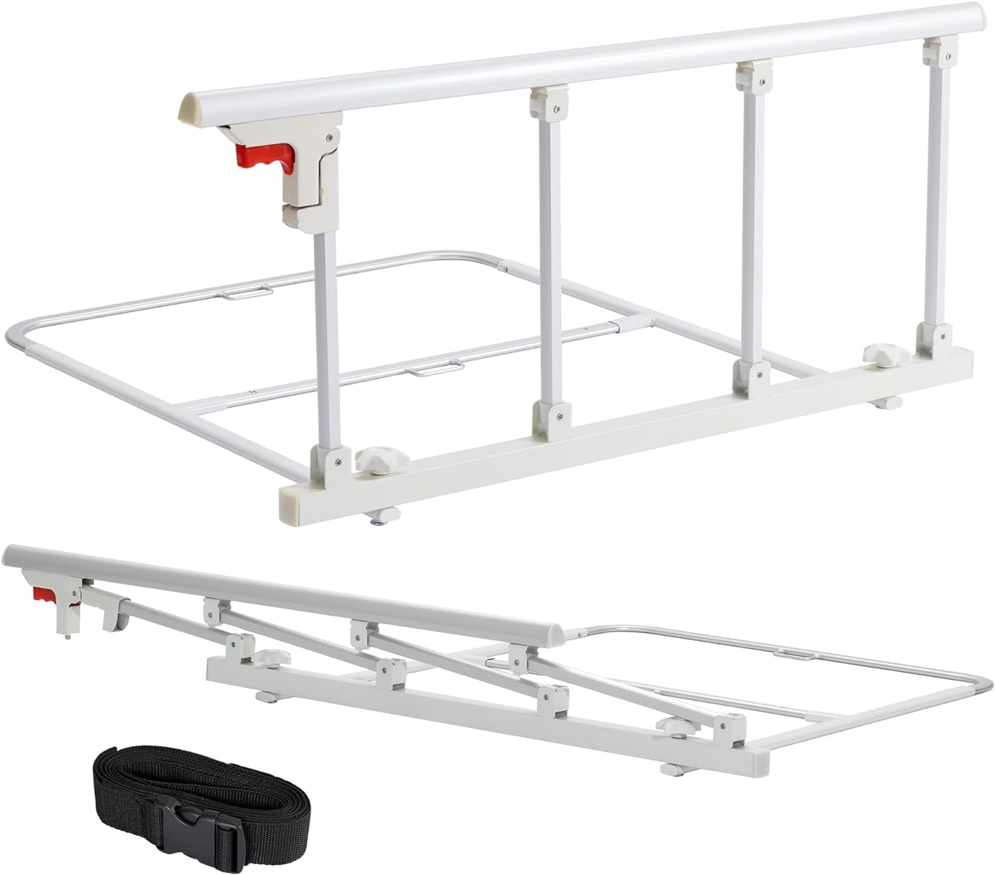 ELENKER Bed Safety Rail, Folding Bed Assist Handle Adjustable Medical Hospital Assistive Devices Bed Railing for Elderly Seniors Adults,37.8" x16.3