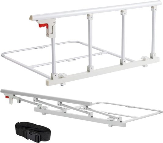 ELENKER Bed Safety Rail, Folding Bed Assist Handle Adjustable Medical Hospital Assistive Devices Bed Railing for Elderly Seniors Adults,37.8" x16.3