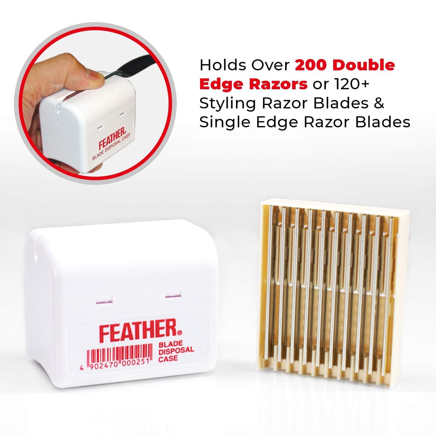 Feather Styling Razor Disposal Case