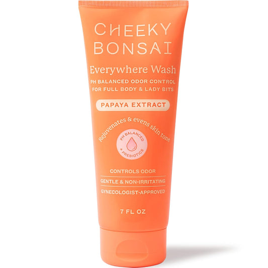 Cheeky Bonsai Feminine Full Body Wash for Women - Removes Odor - pH Balanced - Gentle on Sensitive Skin - No Dyes or Parabens - Hypoallergenic - Gynecologist Approved - 7 oz