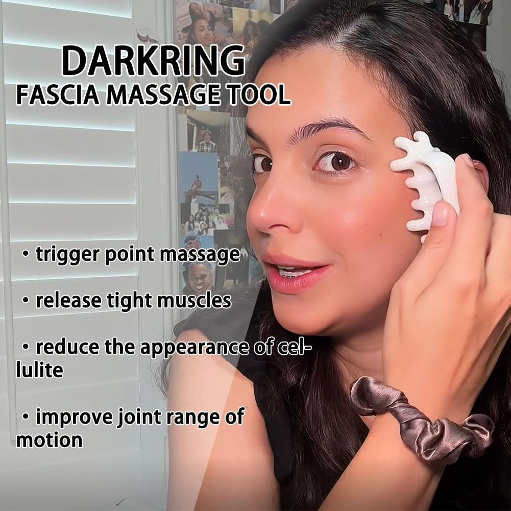 DARKRING Pressure Point Massage Tool - gua sha Facial and Trigger Point Tissue Massage Tool for Fascia Relief Blaster Set