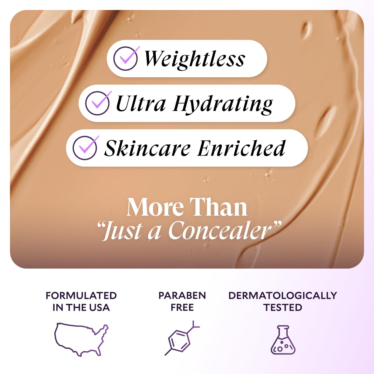 Fièra Luxury Concealer & Foundation with Anti-Aging Ingredients - Full Coverage for Dark Circles, Wrinkles, Fine Lines, and Spots, All-Day Wear For Mature Skin - Light, 0.5 FL. OZ. / 15 ML