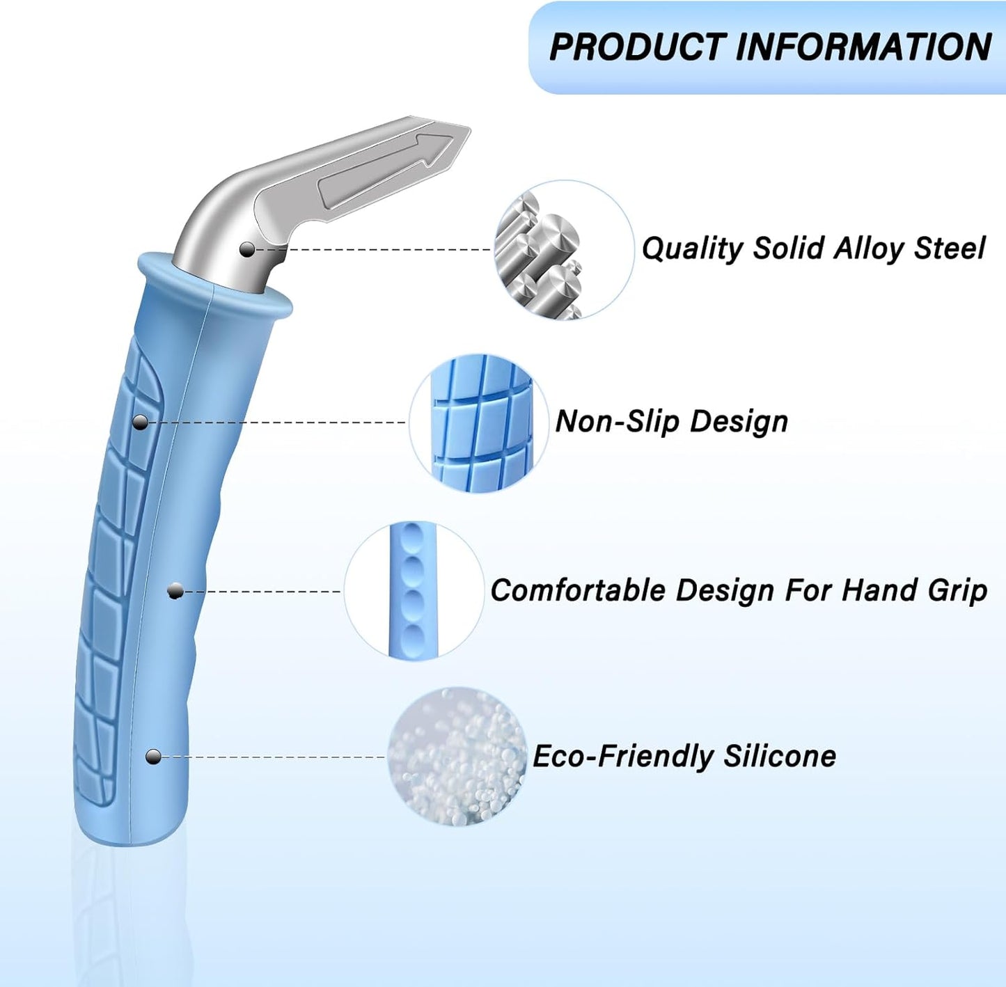 Car Door Handle for Elderly, Portable Car Assist Handle, with Car Grab Handle, Vehicle Assist Handles Designed for Seniors and Handicapped (Blue - 1 Pack Handle + Strap)