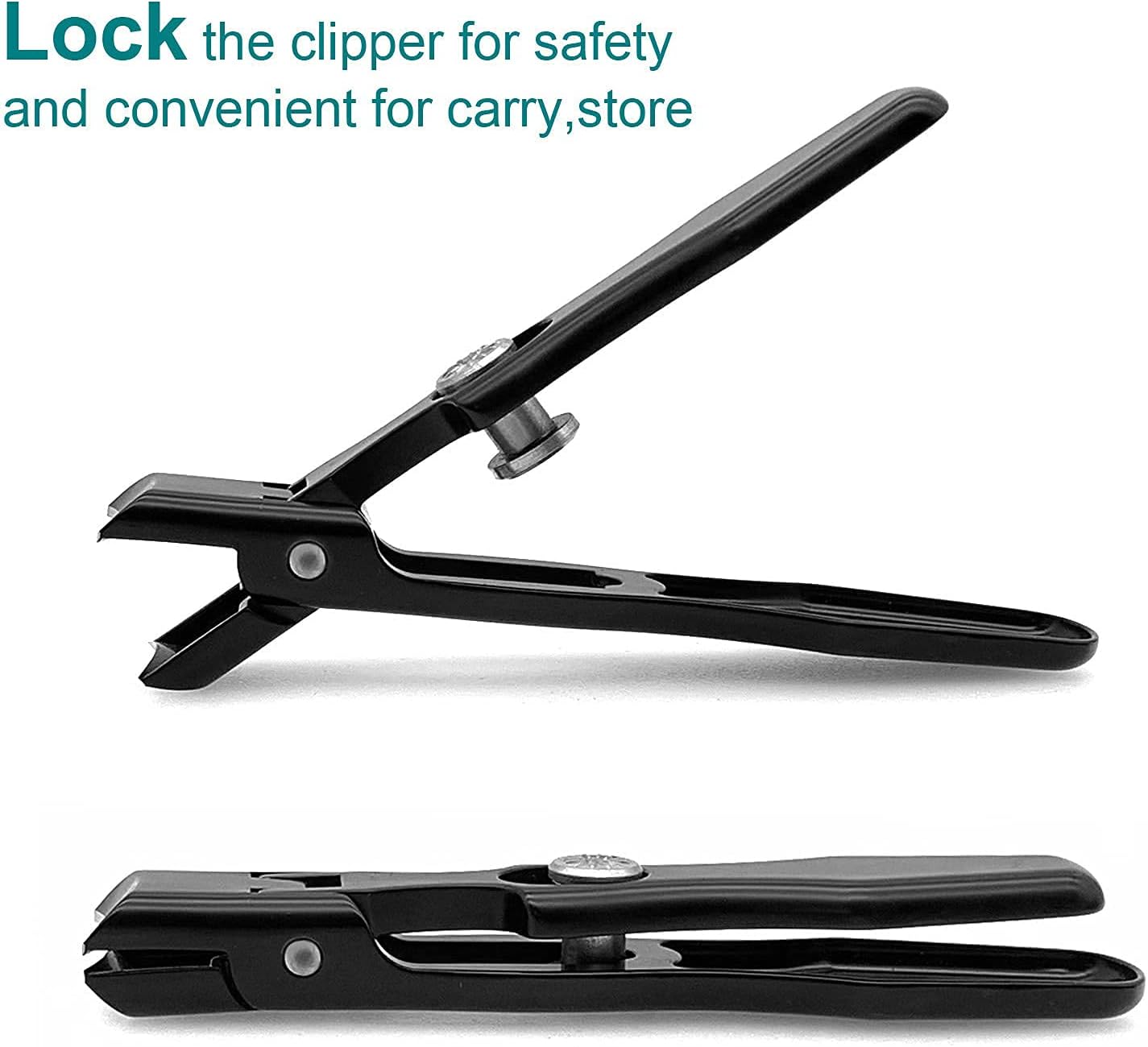 Toenail Clippers for Men Thick Nails Large Wide Jaw Opening Portable Ultra Sharp Nail Clippers with Catcher Heavy Duty Fingernail Cutter for Adult Seniors Women (Black with File)