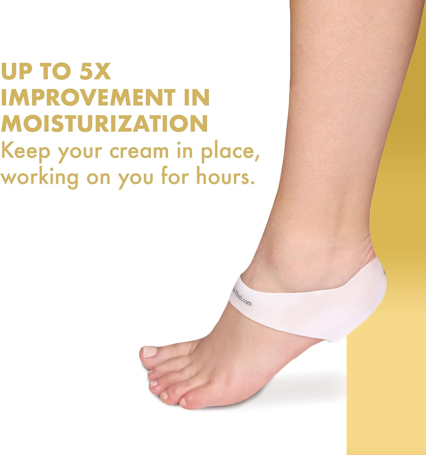 Silicone Heal Cups (Medium) | Heel Cups for Cracked Heels | Comfortable and Durable Heel Cup for Cracked Heel Repair | Cracked Feet Treatment | Silicone Socks | Natural Dry Heel Solution