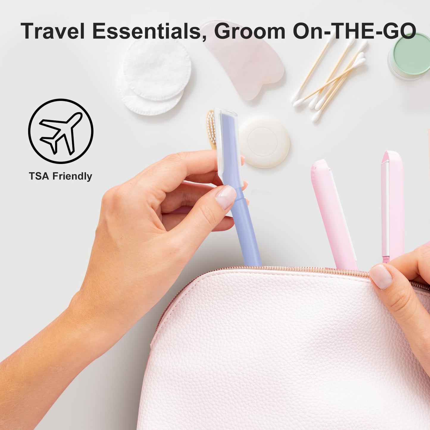 Face Razors for Women, Dermaplane Razor for Women Face, Eyebrow Razor, Dermaplaning Tool, Gentle Exfoliation Microblades for Sensitive Skin, Peach Fuzz Remover