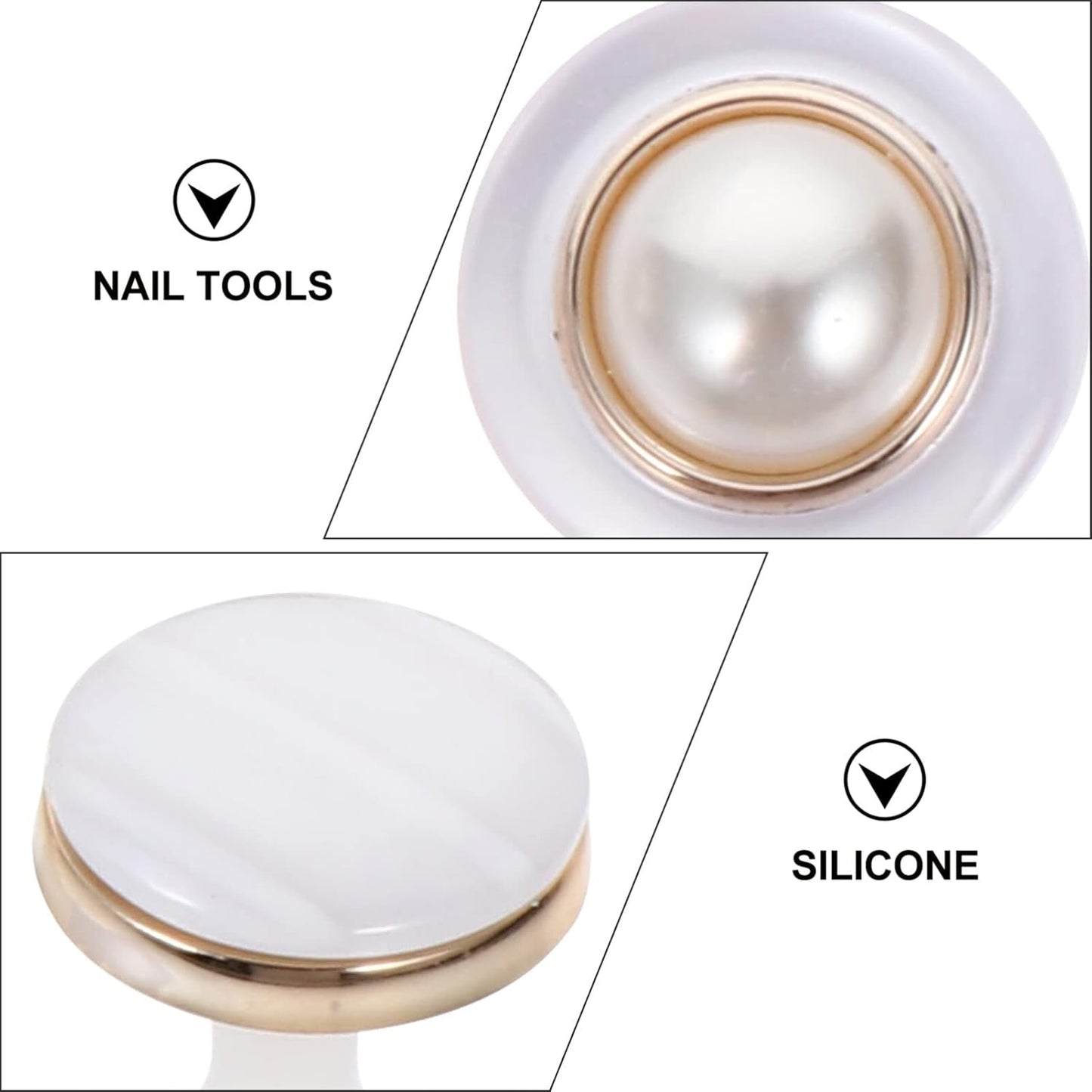 Beaupretty 16 Pieces Tool Divider for Polish Toes Pearls Professional Toenail Spacers Tools Finger Silicone Stylish Separators Toe Separator