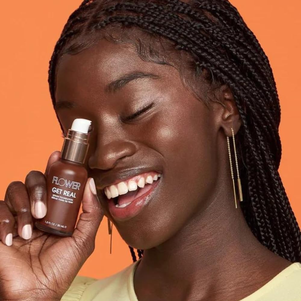 FLOWER Beauty Get Real Serum Foundation - Chocolate (Pack of 3)